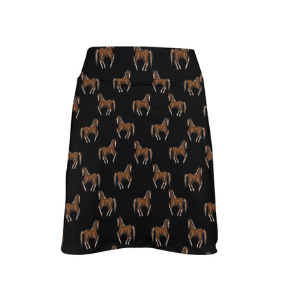 Horse Print Design LKS3010 17" Golf & Pickleball Skort with Pockets