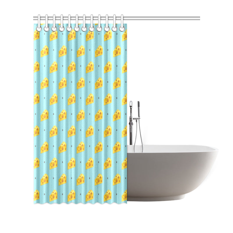 Cheese Pattern Print Design 02 Shower Curtain