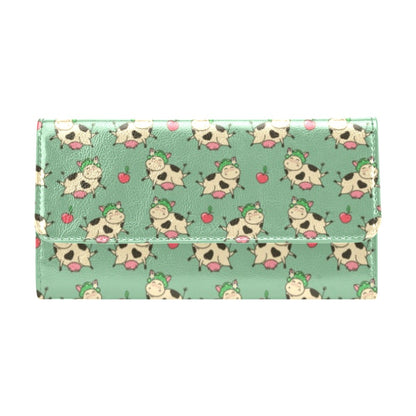 Cattle Print Design LKS402 Women's Trifold Wallet