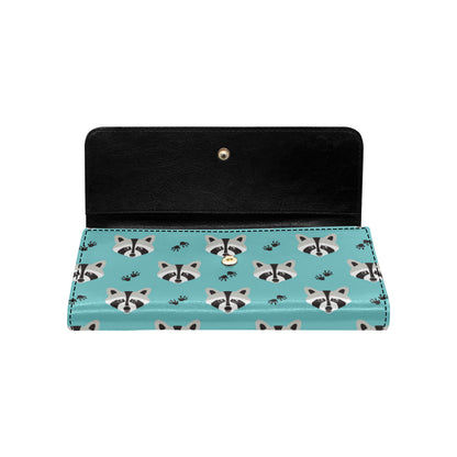 Raccoon Pattern Print Design A01 Women's Trifold Wallet