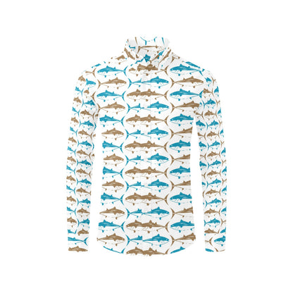 Tuna Fish Print Design LKS301 Men's Long Sleeve Dress Shirt