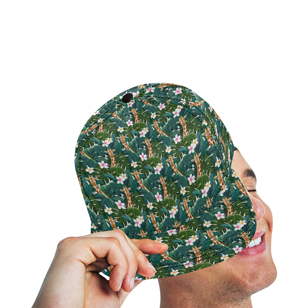 Giraffe Jungle Design Print Snapback Cap