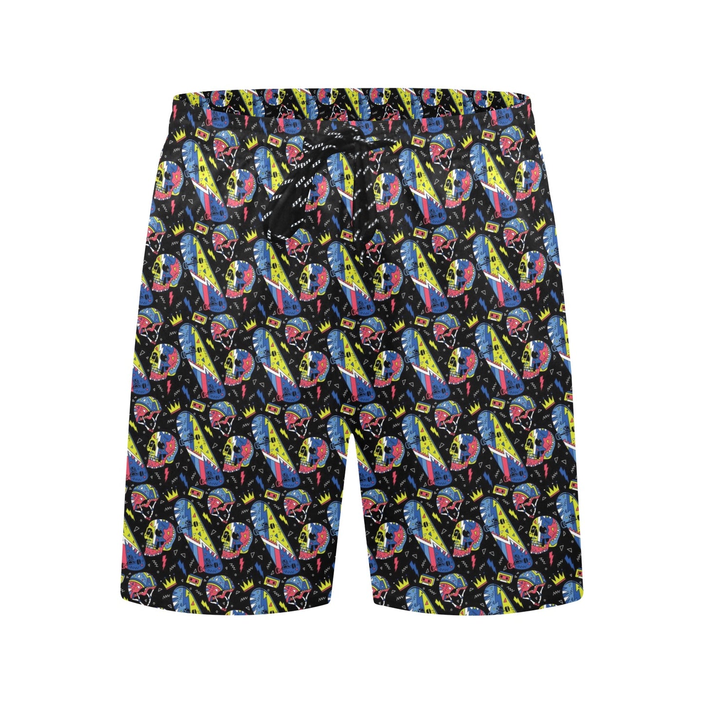 Skateboard Print Design LKS304 Men's Swim Trunks Beach Shorts
