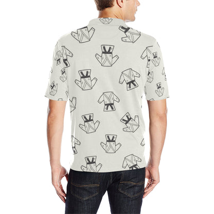 Karate Pattern Print Design 01 Men Polo Shirt