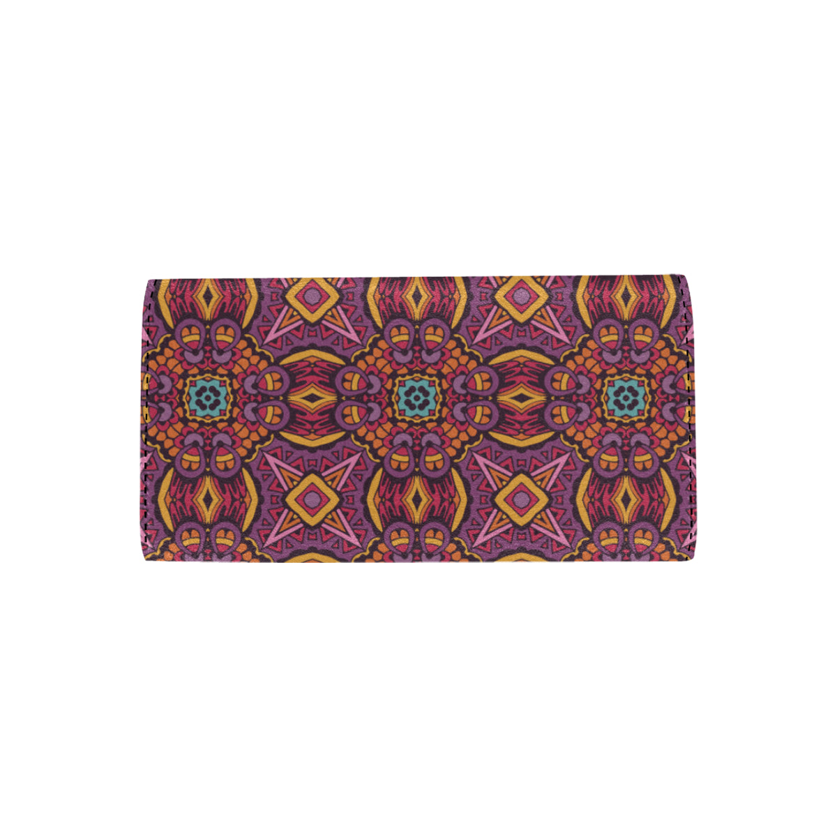 Bohemian Pattern Print Design 10 Women's Trifold Wallet