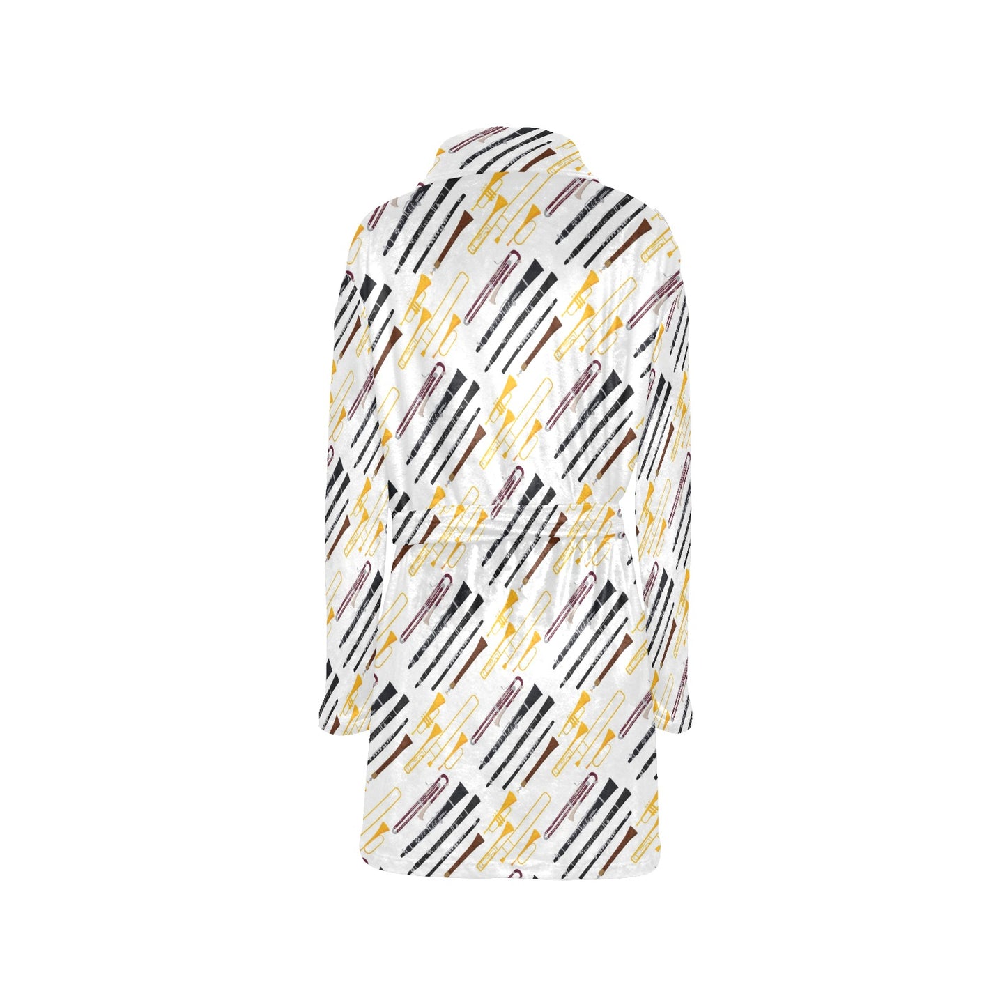 Clarinet Pattern Print Design 01 Women's Fleece Robe
