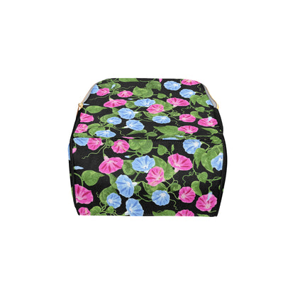 Morning Glory Pattern Print Design MG04 Diaper Bag Backpack