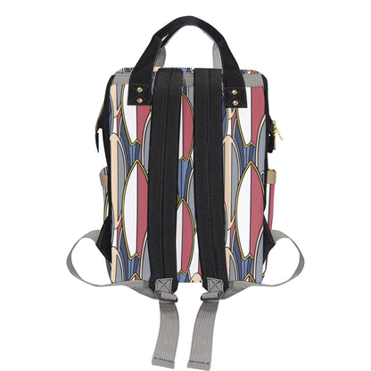 Surf board Pattern Diaper Bag Backpack