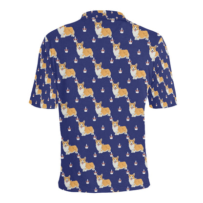 Pembroke Welsh Corgis Pattern Print Design A07 Men Polo Shirt
