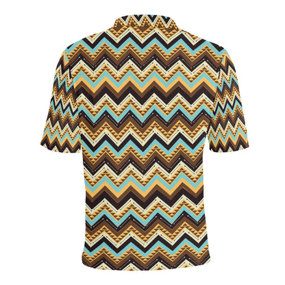 Southwest Pattern Print Design LKS301 Men Polo Shirt