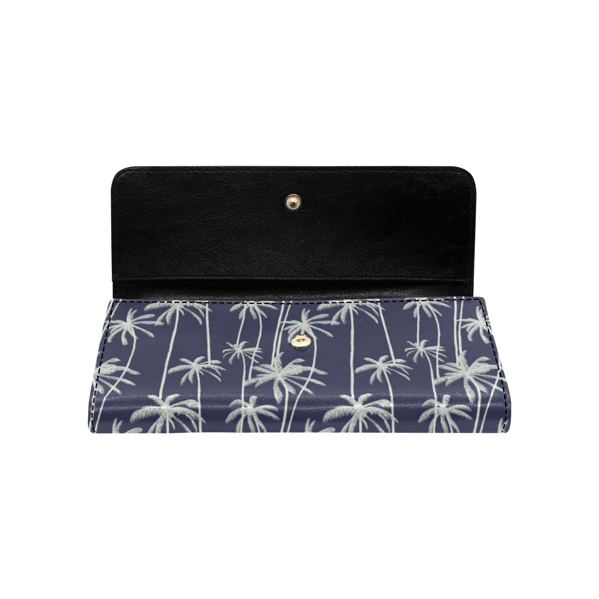 Palm Tree Pattern Print Design PT06 Women's Trifold Wallet