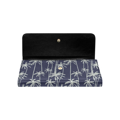 Palm Tree Pattern Print Design PT06 Women's Trifold Wallet