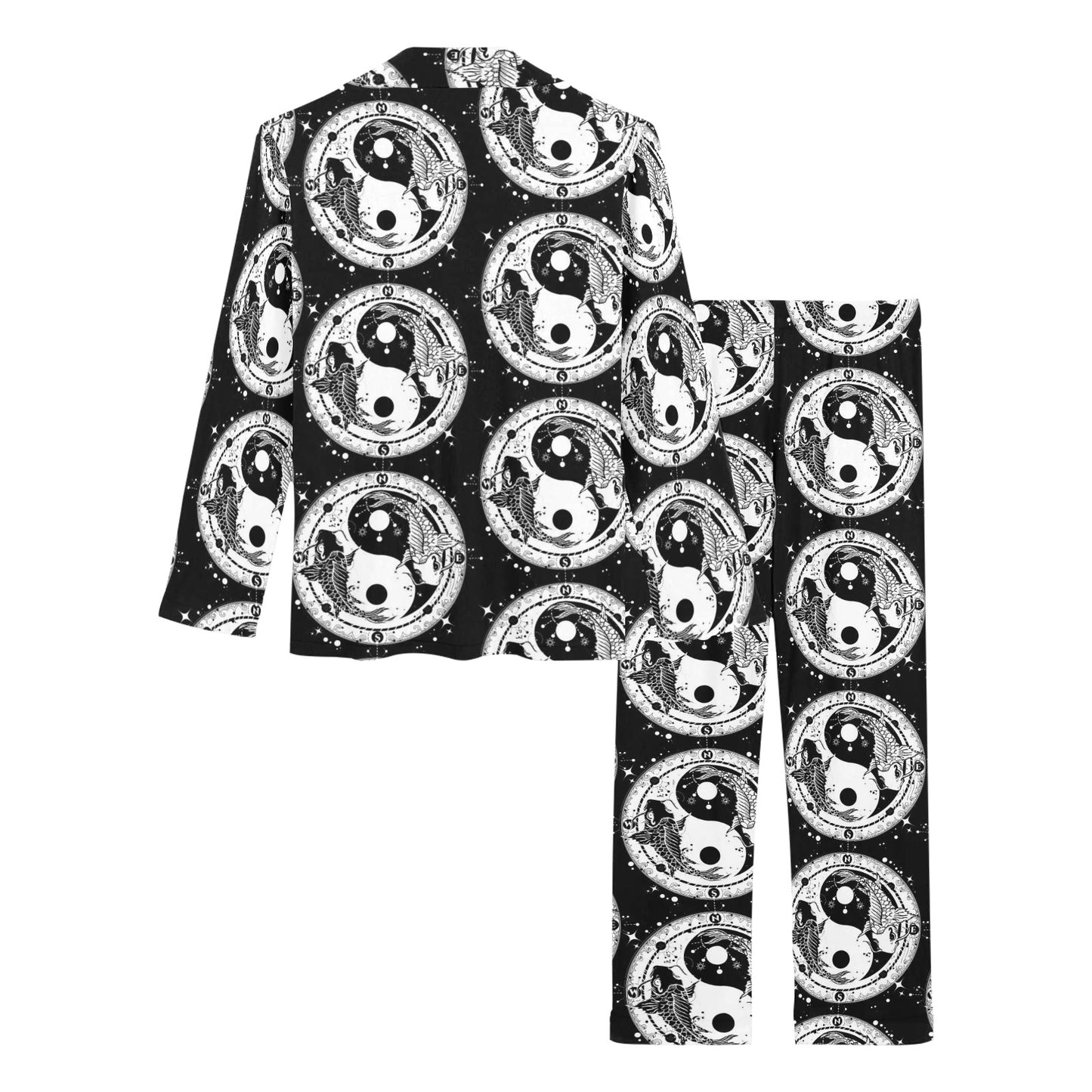 Yin Yang Koi Fish Women's Long Pajama Set
