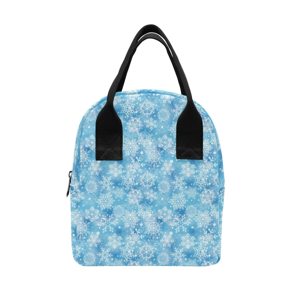 Snowflake Blue Print Design LKS301 Insulated Lunch Bag