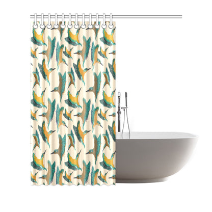 Kingfisher Pattern Print Design 02 Shower Curtain