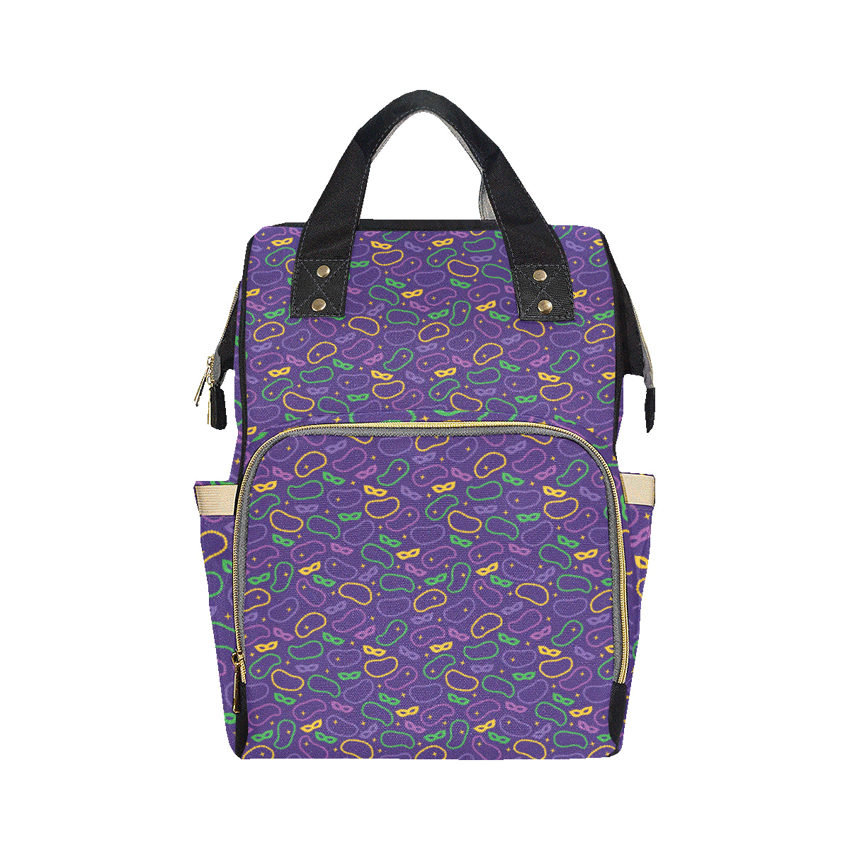 Mardi Gras Pattern Print Design 04 Diaper Bag Backpack