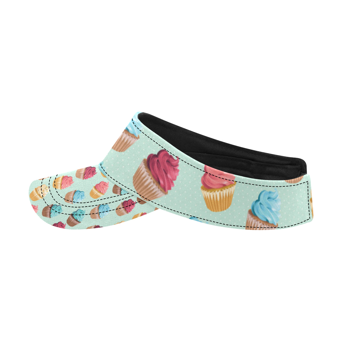 Cupcake Pattern Print Design 01 Unisex Sun Visor