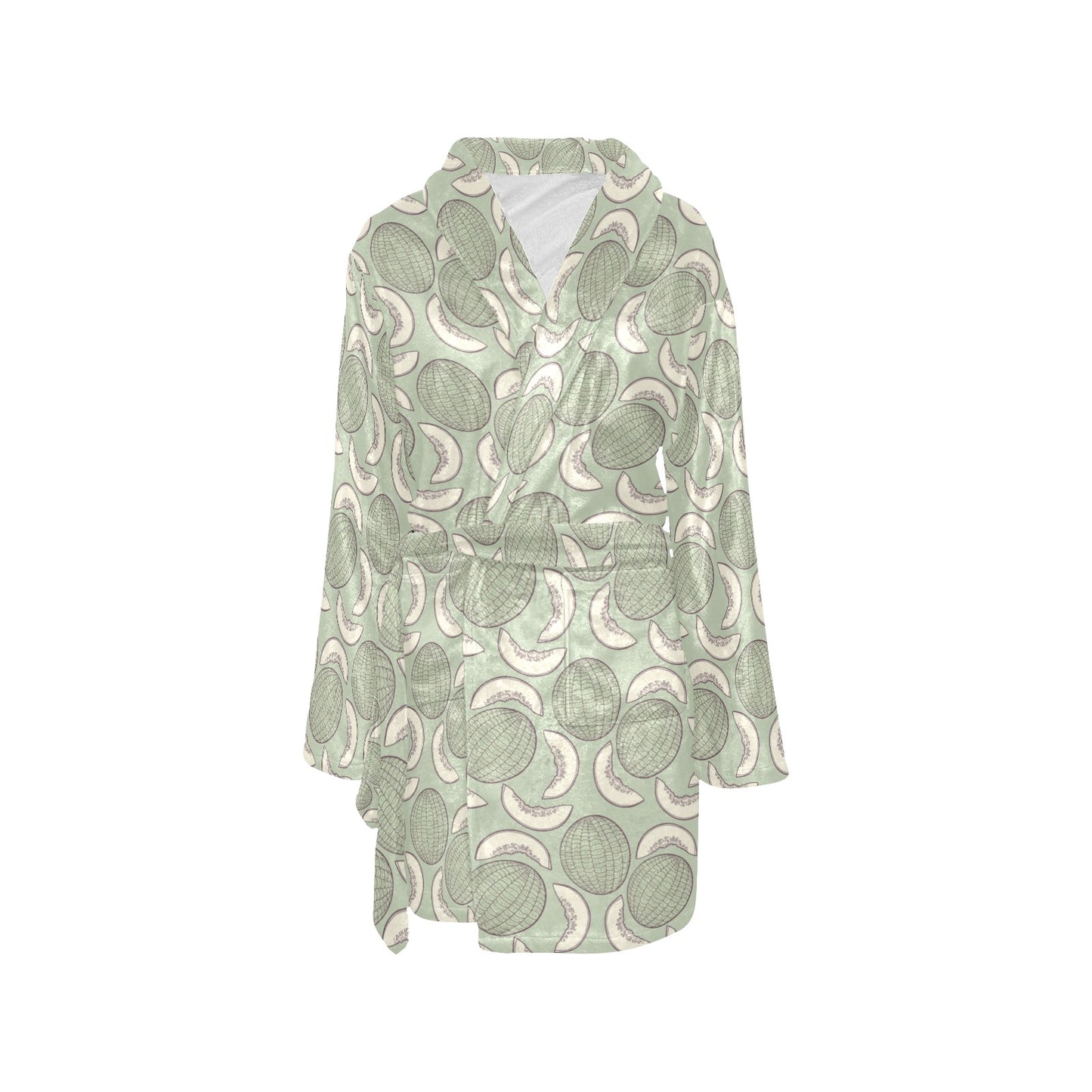 Cantaloupe Pattern Print Design 01 Women's Fleece Robe