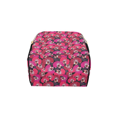 Orchid Red Pattern Print Design OR05 Diaper Bag Backpack