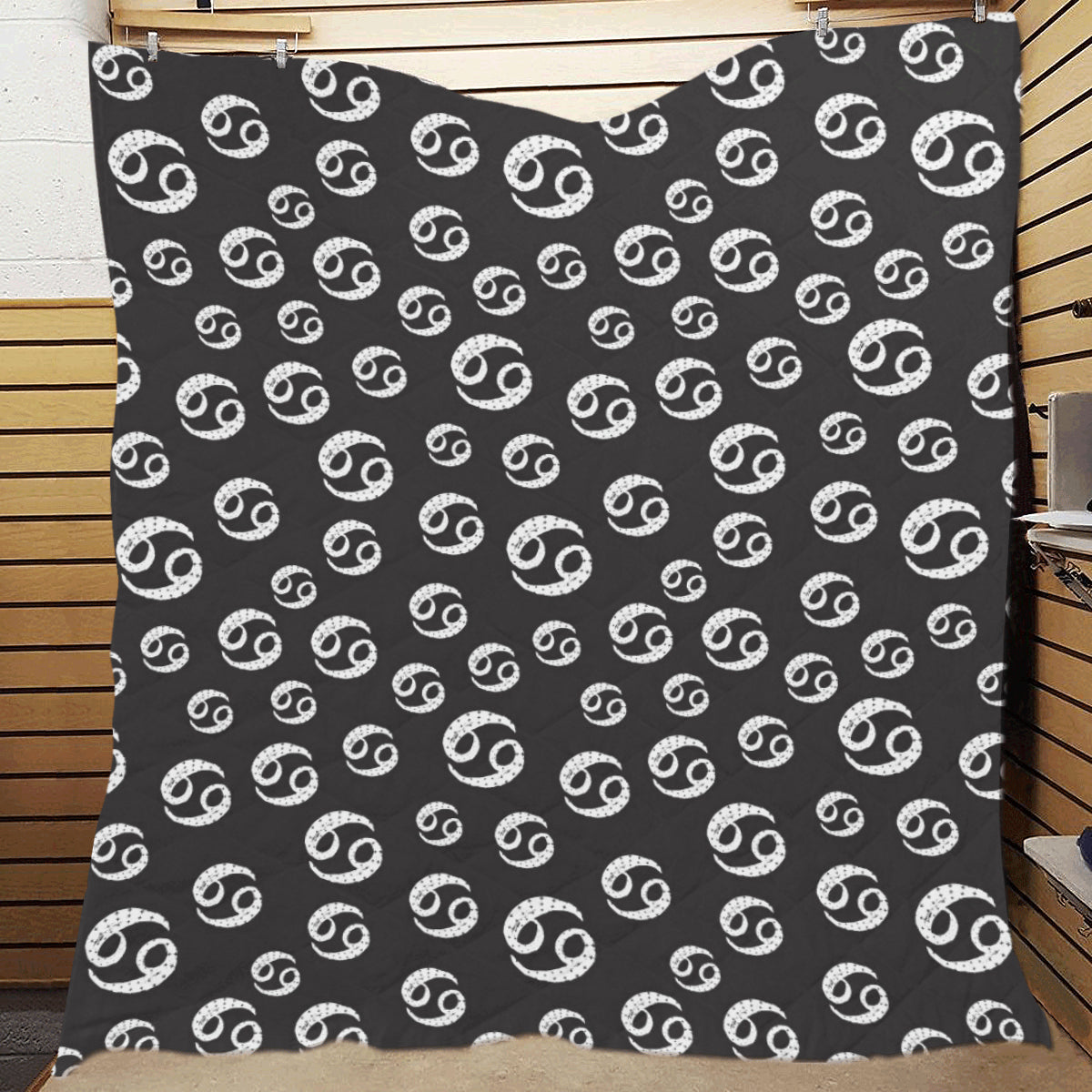 Cancer Zodiac Pattern Print Design 02 Premium Quilt