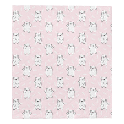 Polar Bear Pattern Print Design PB09 Premium Quilt