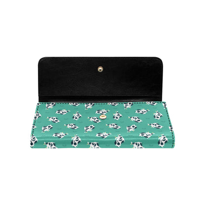 Cow Pattern Print Design 03 Women's Trifold Wallet