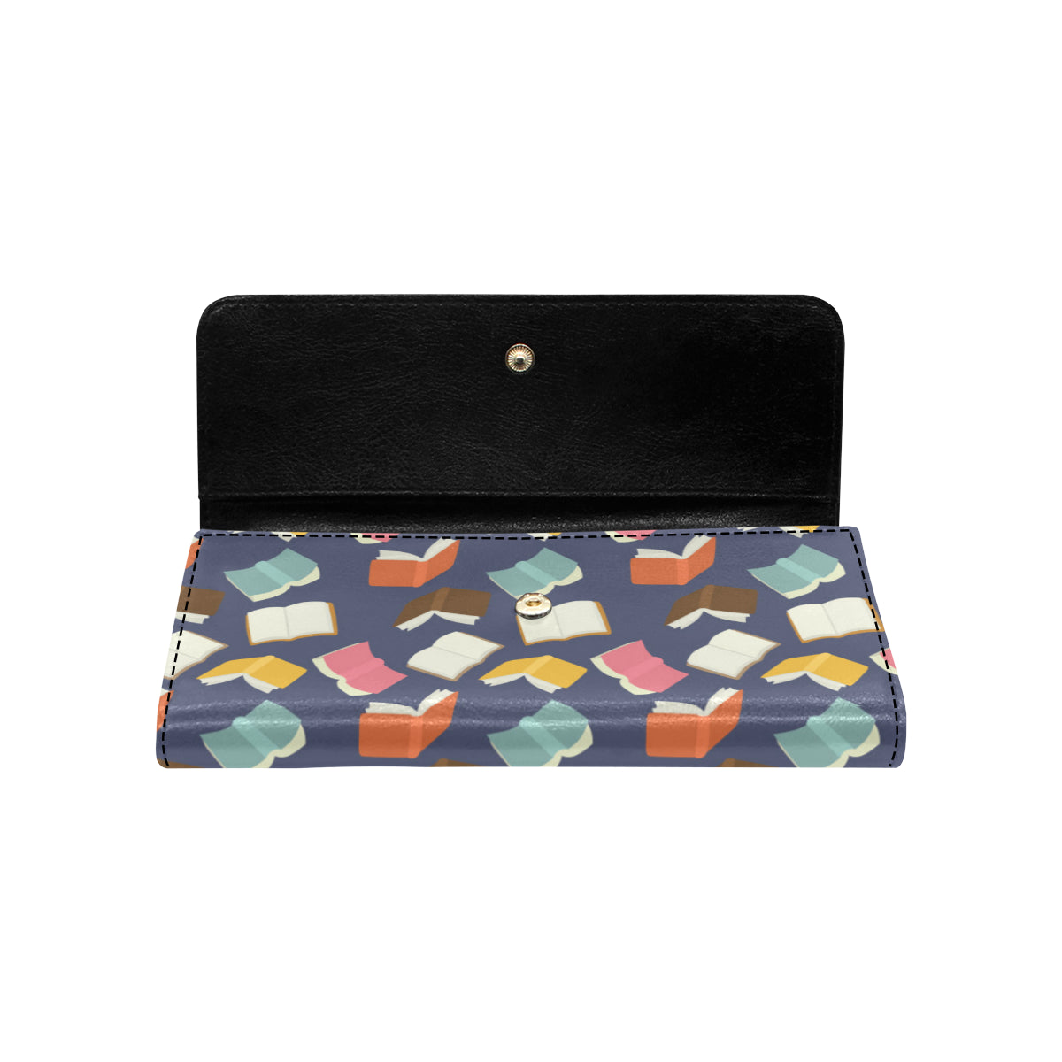 Book Pattern Print Design 01 Women's Trifold Wallet