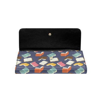 Book Pattern Print Design 01 Women's Trifold Wallet