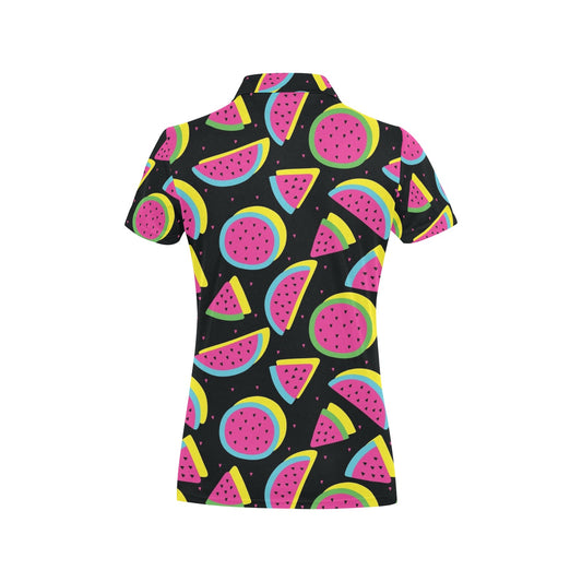 Watermelon Pattern Print Design WM07 Women's Polo Shirt
