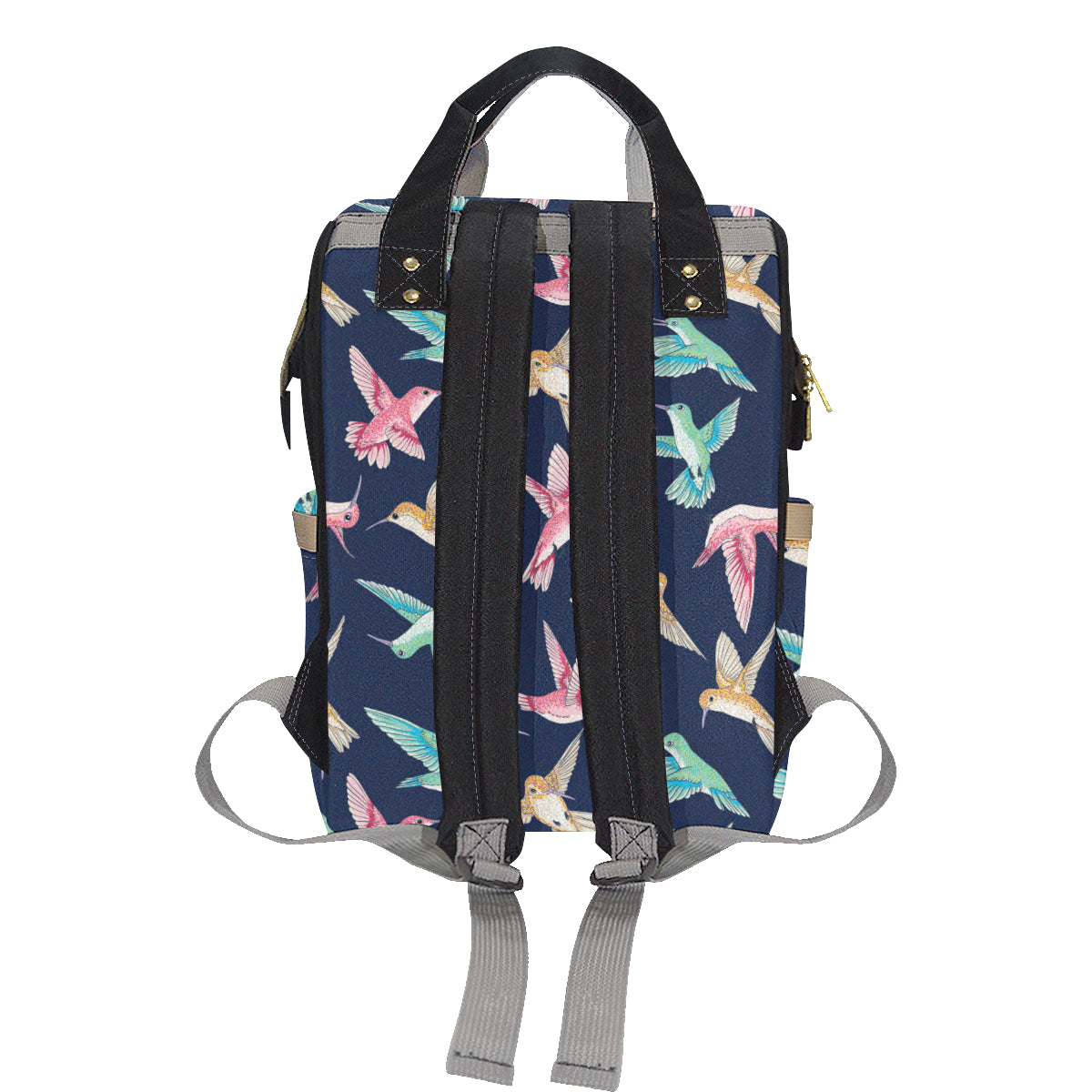Hummingbird Cute Pattern Print Design 01 Diaper Bag Backpack