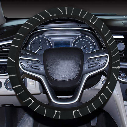 Safety Pin Print Design LKS302 Steering Wheel Cover with Elastic Edge