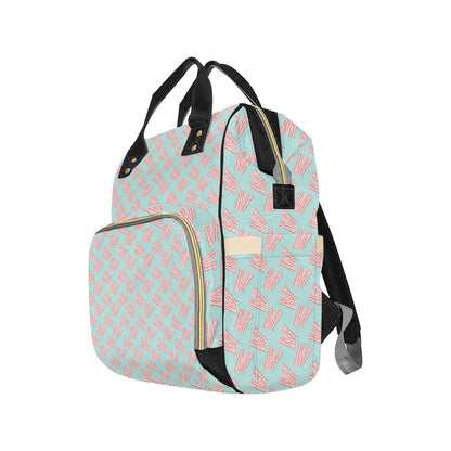 Bacon Pattern Print Design 04 Diaper Bag Backpack