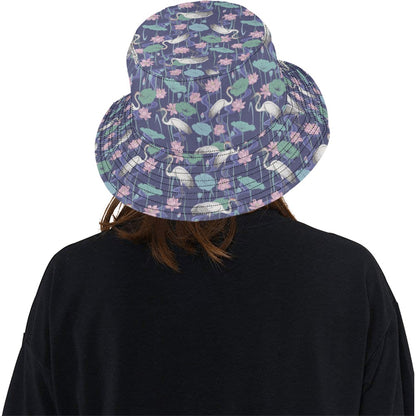 Water Lily Print Design LKS306 Unisex Bucket Hat