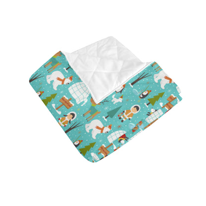 Eskimo Pattern Print Design 01 Premium Quilt