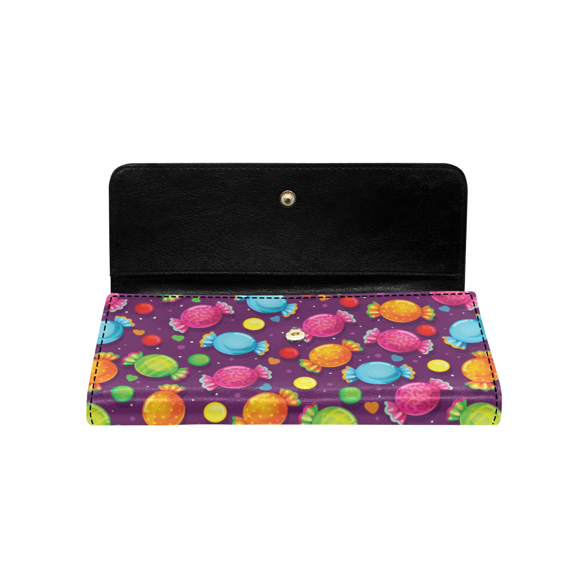 Candy Pattern Print Design CA05 Women's Trifold Wallet
