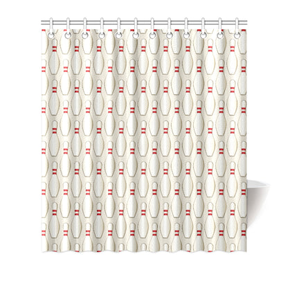 Bowling Pin Pattern Print Design 01 Shower Curtain