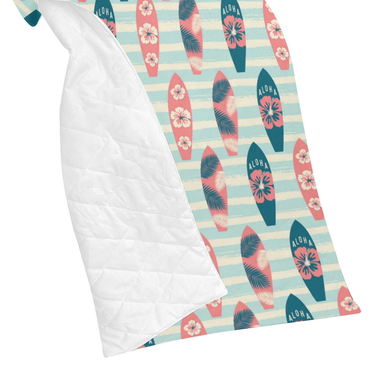 Aloha Hawaii Surfboard Pattern Print Design 02 Premium Quilt
