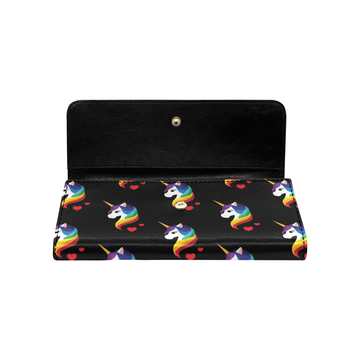 Rainbow Unicorn Pattern Print Design A03 Women's Trifold Wallet