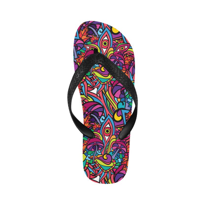 Trippy Print Design LKS302 Flip Flops