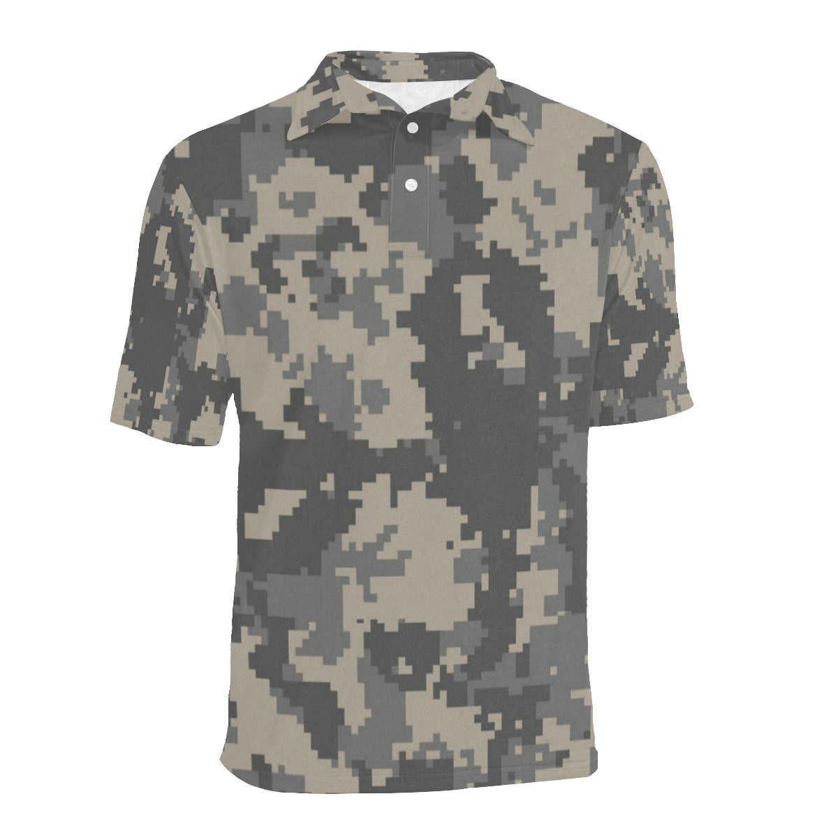 ACU Digital Camouflage Men Polo Shirt