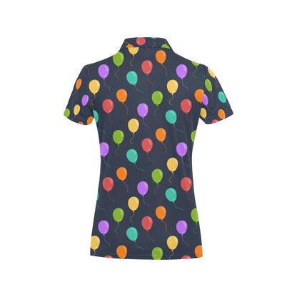 Ballon Colorful Pattern Print Design 03 Women's Polo Shirt