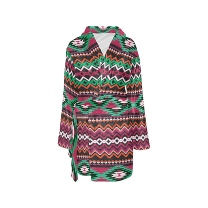 Mexican Pattern Print Design 01 Women's Fleece Robe