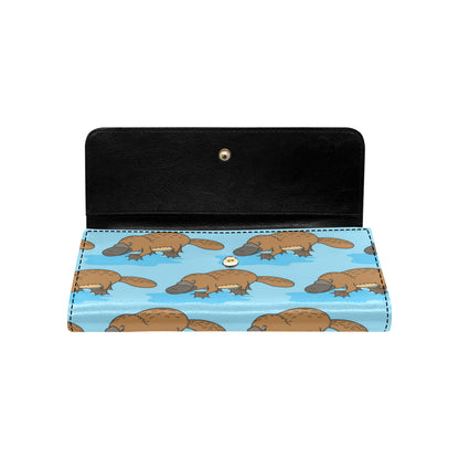 Platypus Pattern Print Design A02 Women's Trifold Wallet