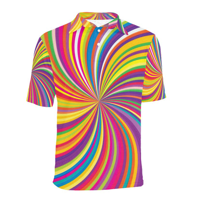 Vortex Print Design LKS301 Men Polo Shirt