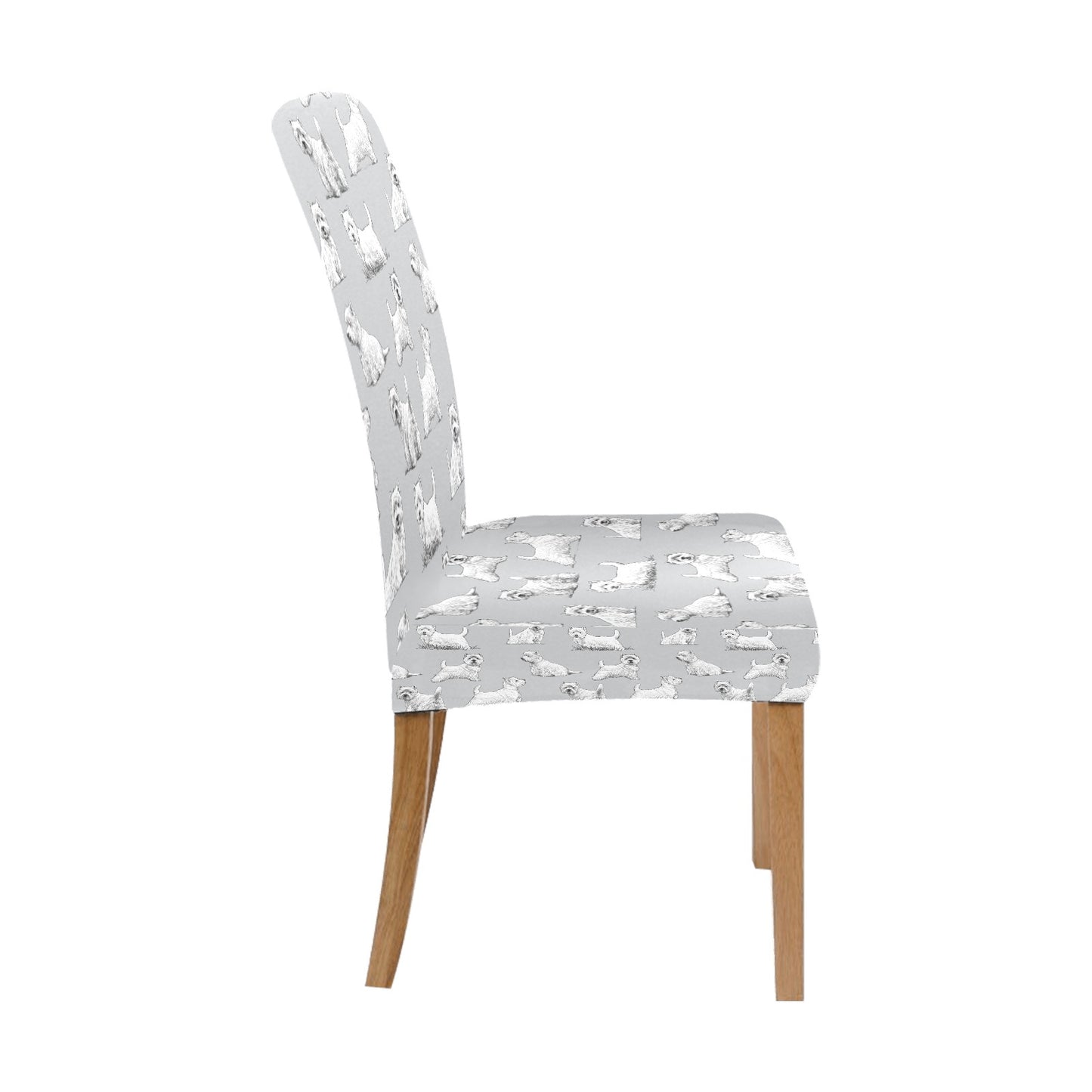 Scottish Terriers Print Design LKS3011 Dining Chair Slipcover