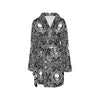 Bandana Skull Print Design LKS303 Women's Fleece Robe