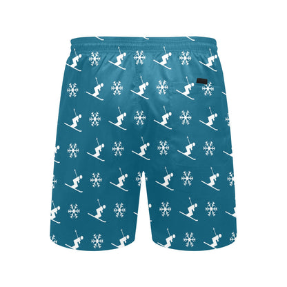 Ski Print Design LKS301 Men's Swim Trunks Beach Shorts