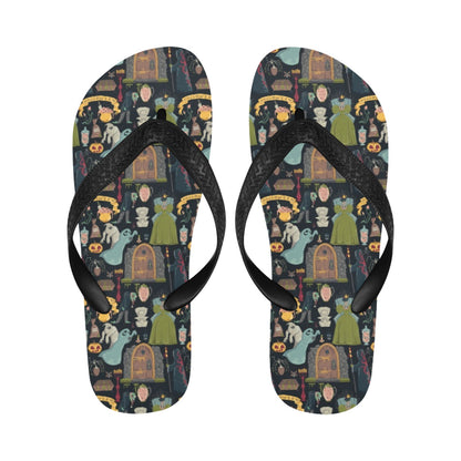 Creepy Halloween Print Design LKS304 Flip Flops