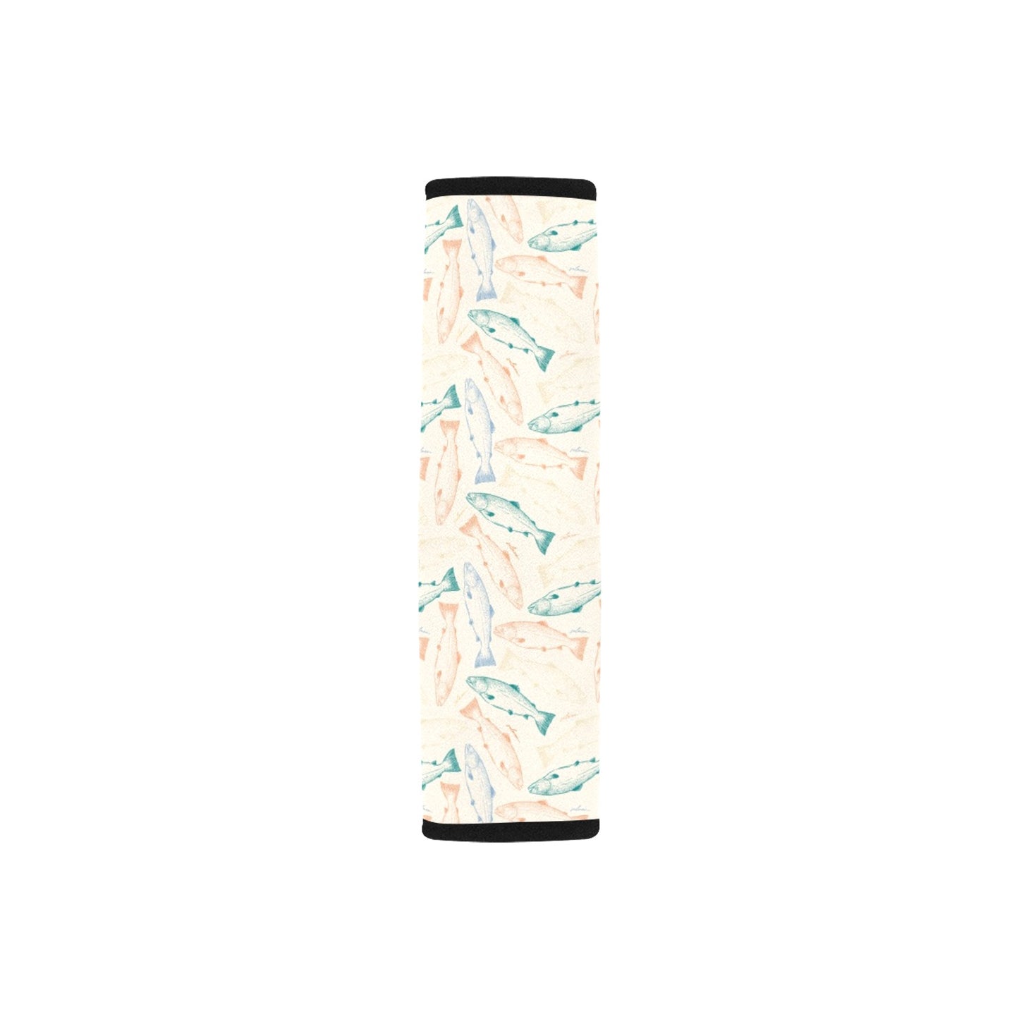 Salmon Fish Print Design LKS305 Car Seat Belt Cover