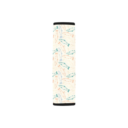 Salmon Fish Print Design LKS305 Car Seat Belt Cover